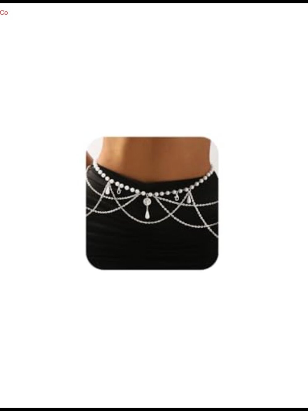 Pearl Waist Chain Belt Layered Metal Body Chain Plus Size Women Jewelry